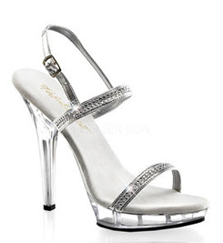 Туфли Pleaser серебряные LIP117/S/RS