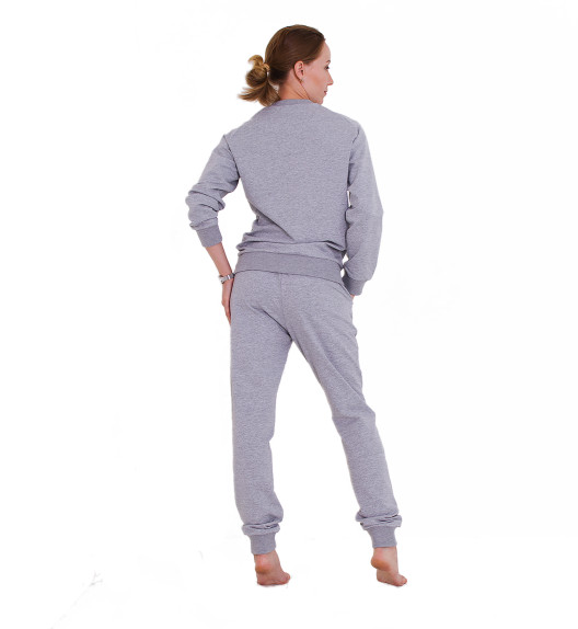 Свитшот серый меланж Crazy Fit