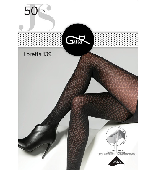 Колготки черные LORETTA 139 Gatta