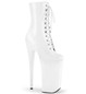 Ботильоны на платформе Pleaser белые BEY1020/W/M
