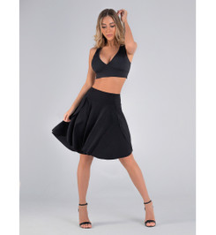 Шорты юбка черные Dolly Midi I-Style