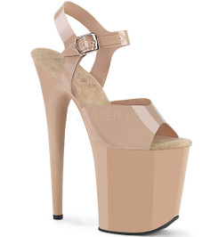 Стрипы силиконовые Pleaser бежевые FLAM808N/CRTPU/M