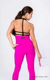 Леггинсы на подтяжках фуксия Sling Shark