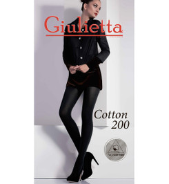 Колготки черные COTTON 200 Giulietta