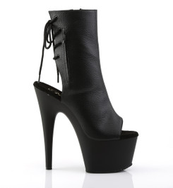 Ботильоны на платформе Pleaser черные матовые ADO1018/BPU/M