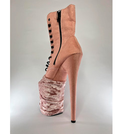 Защита на стрипы пудровая бархатная I-Style