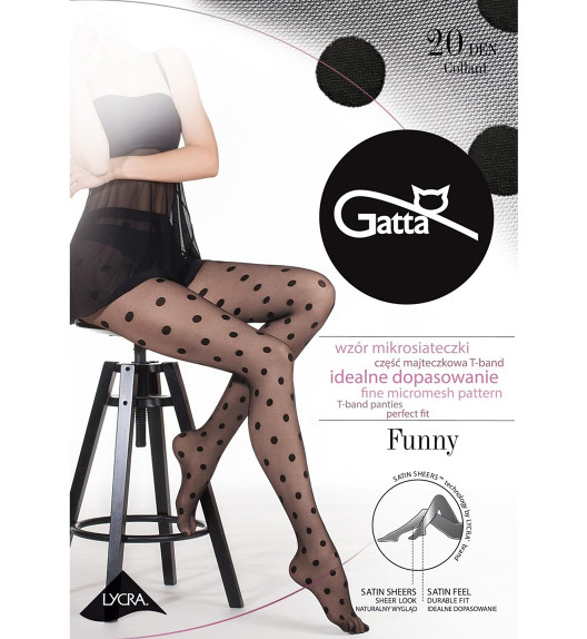 Колготки черные FUNNY 07 Gatta