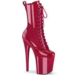 Ботильоны на платформе Pleaser фуксия с блеском FLAM1040GP/FSG/M