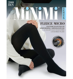 Колготки черные FLEECE MICRO 200 Minimi
