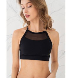 Топ черный с сеткой Hero I-Style