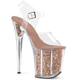 Стрипы Pleaser розовое золото FLAM808G/C/ROGLDG