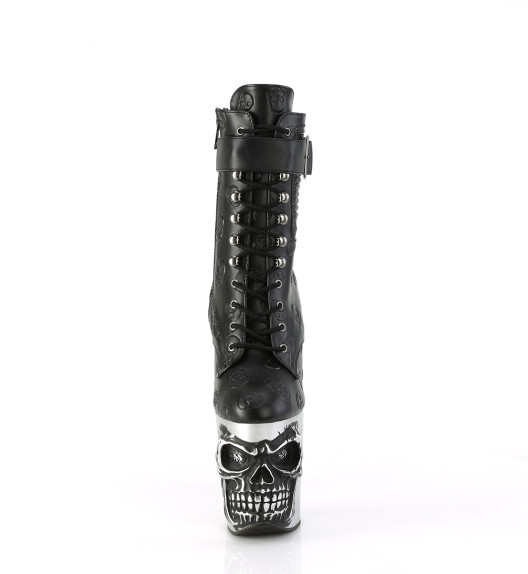 Ботильоны на платформе Pleaser черные RAPT1020STR-02/BPU/S