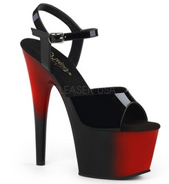 Туфли Pleaser черные с красным ADO709BR/B/R-B