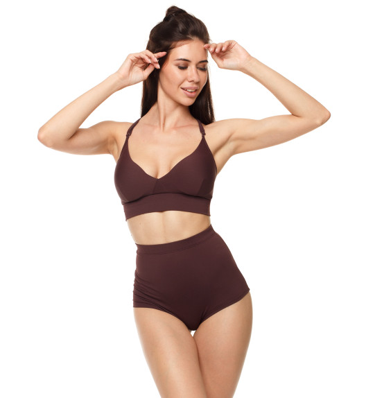 Топ бордо Push Up с чашками