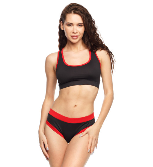 Шорты черные с красным Basic