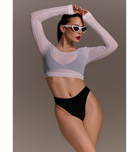 Лонгслив белый сетка Shark