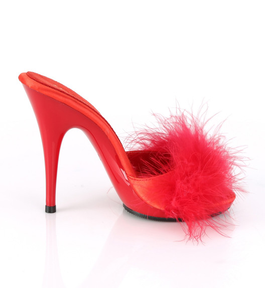 Тапочки на шпильке Pleaser красные POISE501F/RSA/M