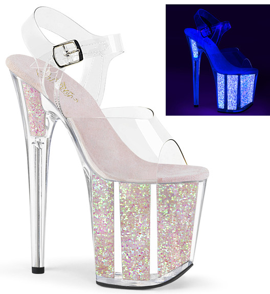 Стрипы Pleaser белые FLAM808UVG/C/NOPG