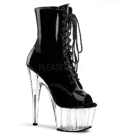 Ботильоны на платформе Pleaser черные ADO1021/B/C