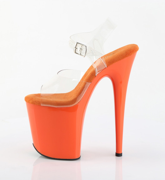 Стрипы силиконовые Pleaser оранжевые FLAM808/C/OG