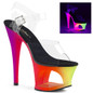 Стрипы Pleaser радужные MOON708UV/C/NMC
