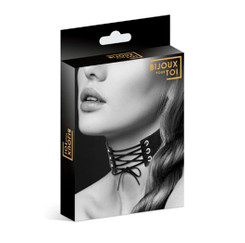 Чокер черный со шнуровкой Bijoux