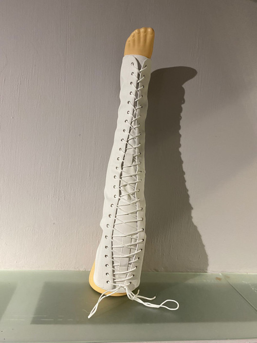 Краги с наколенниками белые