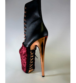 Защита на стрипы бархатная бордовая Lace