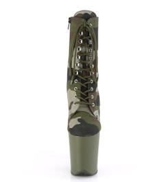Ботильоны на платформе Pleaser камуфляж FLAM1020CAMO/GRN/DOL