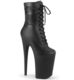 Ботильоны на платформе Pleaser черные INF1020PK/BPU/M