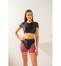 Шорты красные сетка Shark