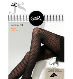 Колготки черные LATTICE 03 Gatta