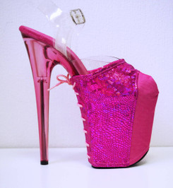 Защита на стрипы фуксия Holographic Lace