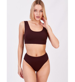 Шорты бордо High Cut