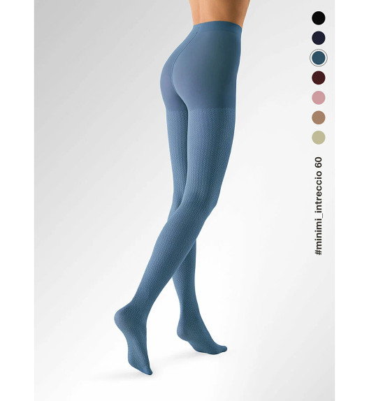 Колготки синие INTRECCIO 60 Minimi