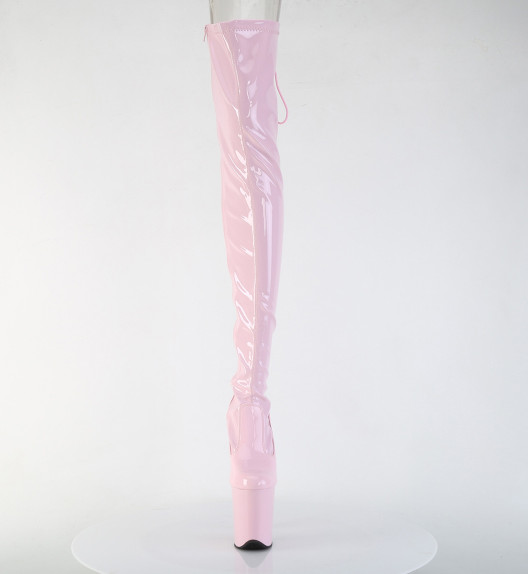 Ботфорты на платформе Pleaser розовые FLAM3850/BP/M