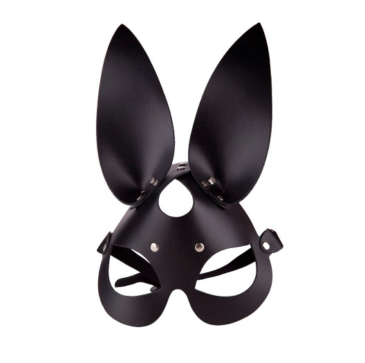 Маска черная кожаная Rabbit