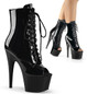 Ботильоны на платформе Pleaser черные ADO1021/B/M