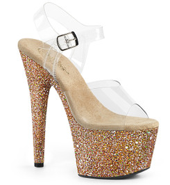 Босоножки Pleaser розовое золото ADO708LG/C/ROGLDG