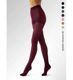 Колготки бордовые INTRECCIO 60 Minimi