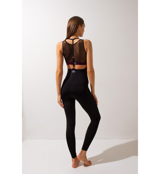 Леггинсы на подтяжках черные Shark