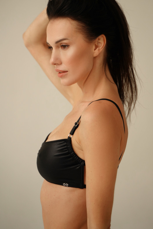 Топ черный металлик Teodora Shark