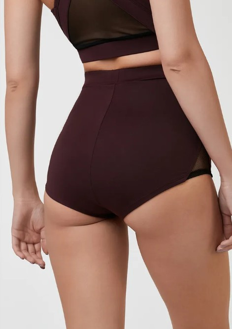 Шорты бордо Madonna с сеткой