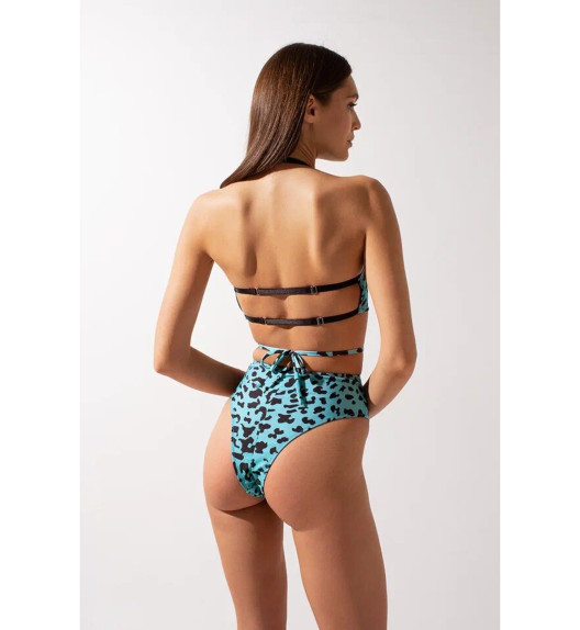 Топ голубой леопард Cherry Shark