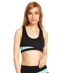 Топ для фитнеса черный с мятой Vibe