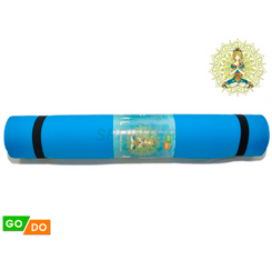 Коврик для йоги синий КВ6103