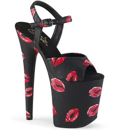 Стрипы Pleaser черные FLAM809KISSES/BPU/M