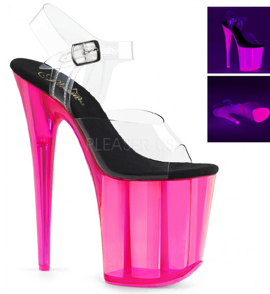 Стрипы Pleaser розовые FLAM808UVT/C/HP