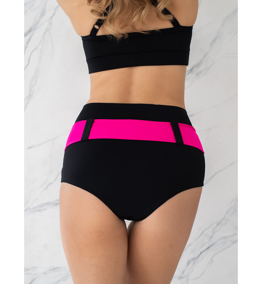 Шорты черные с розовым поясом Bondiana I-Style