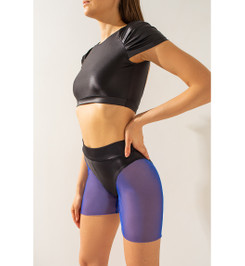 Шорты синие сетка Shark